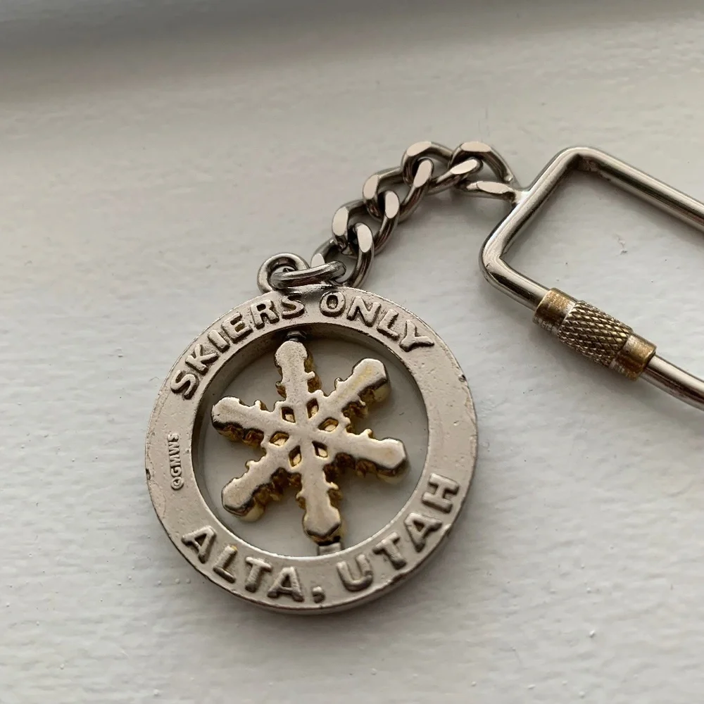 Skiers Only   Alta, Utah   Vintage Keychain